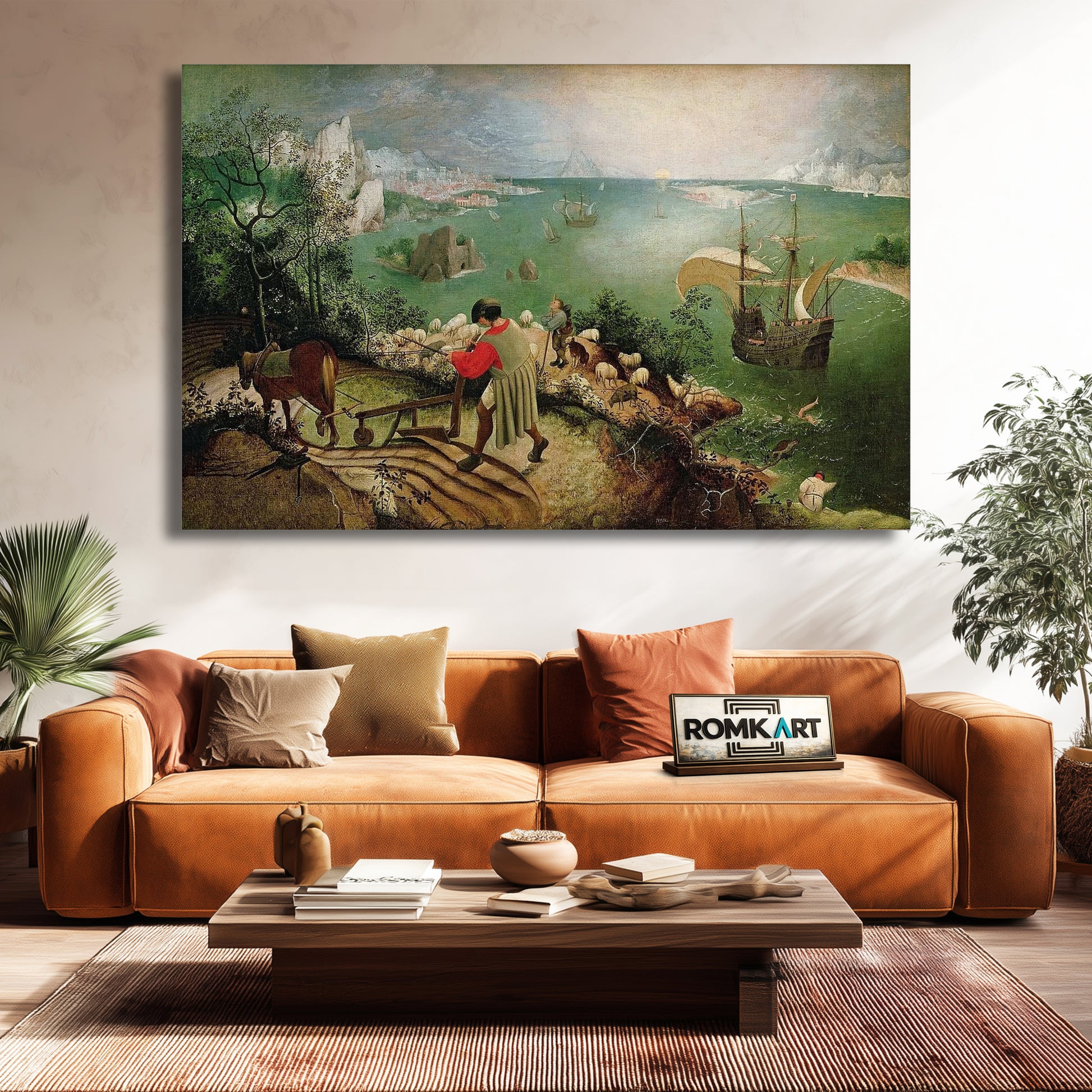 Pieter Bruegel The Elder Landscape With The Fall Of Icarus 1560 – Reproduction
