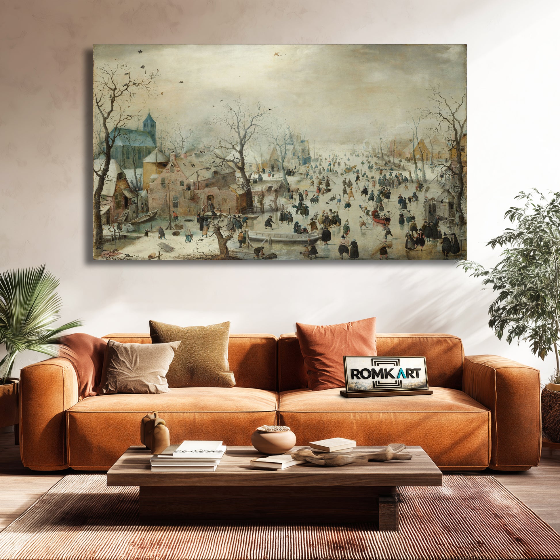 Hendrick Avercamp Winter Landscape With Ice Skaters 1608 – Reproduction