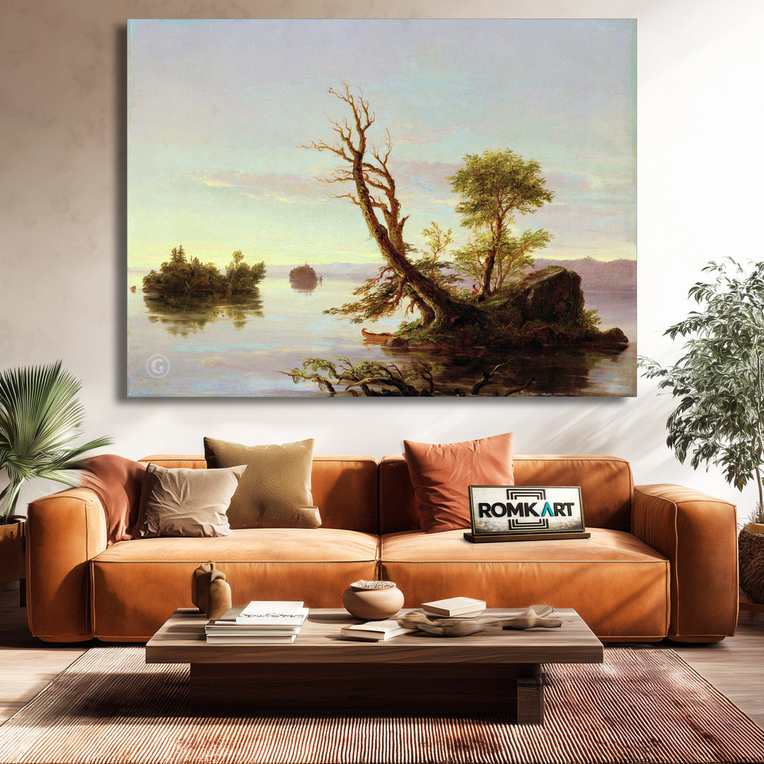 Thomas Cole American Lake Scene 1844 – Reproduction