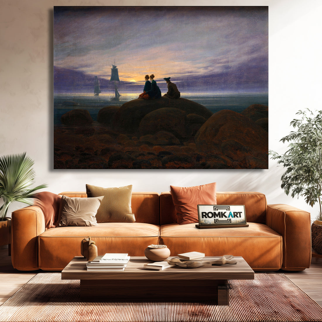 Caspar David Friedrich Moonrise Over The Sea 1822 – Reproduction