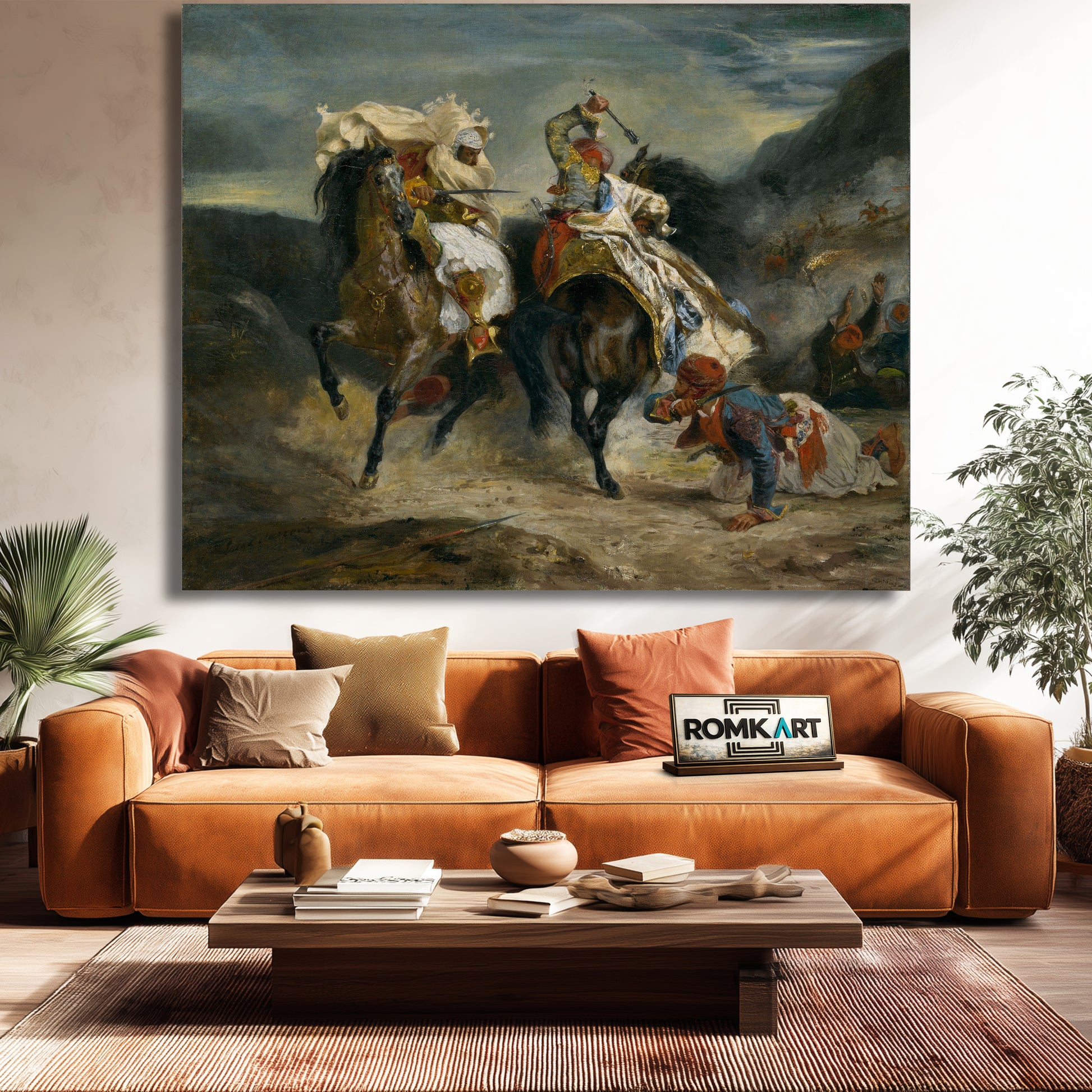 Eugene Delacroix The Combat Of The Giaour And Hassan 1826 – Reproduction