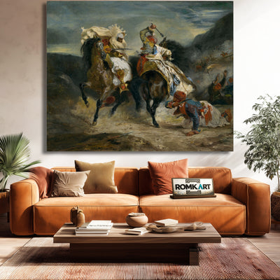 Eugene Delacroix The Combat Of The Giaour And Hassan 1826 – Reproduction