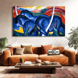 Franz Marc The Large Blue Horses 1911 – Reproduction