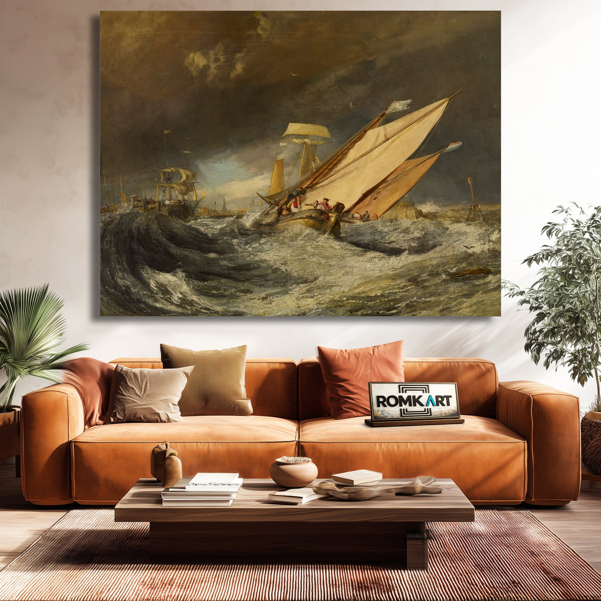 William Turner Fishing Boats Entering Calais Harbor C 1803 – Reproduction