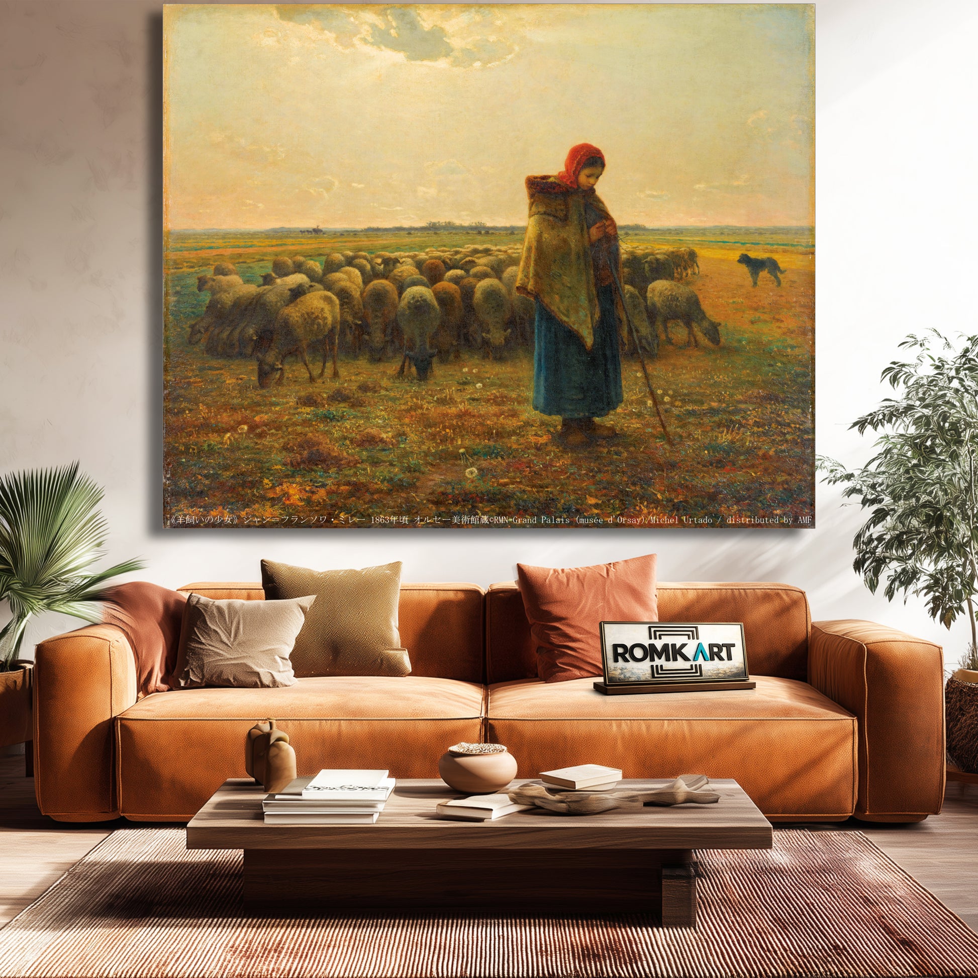 Jean-francois Millet Shepherdess With Her Flock 1864 – Reproduction