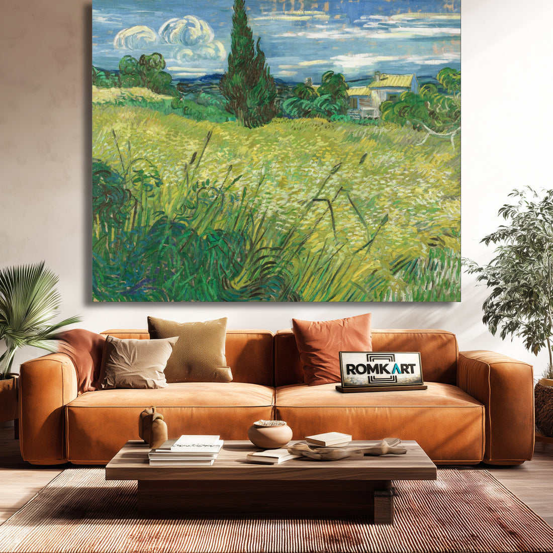 Vincent Van Gogh Green Wheat Field With Cypress 1889 – Reproduction