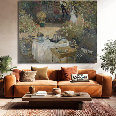 Claude Monet Luncheon In Monet's Garden At Argenteuil – Reproduction