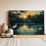 Japanese Garden Asian Art Oil Painting