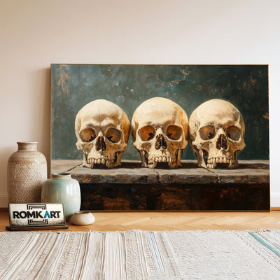 Skulls Abstract Oil Painting