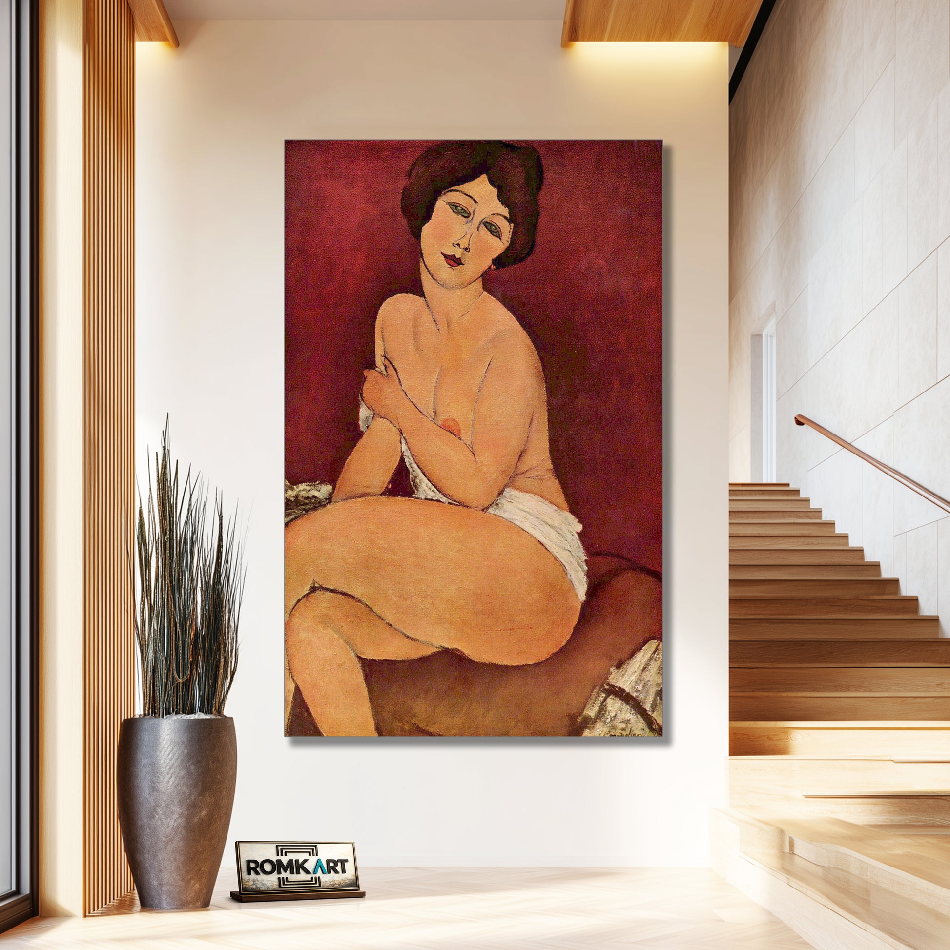 Amedeo Modigliani Nude Sitting On A Divan 1917 – Reproduction