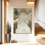 Mary Cassatt Young Woman Sewing In The Garden 1886 – Reproduction