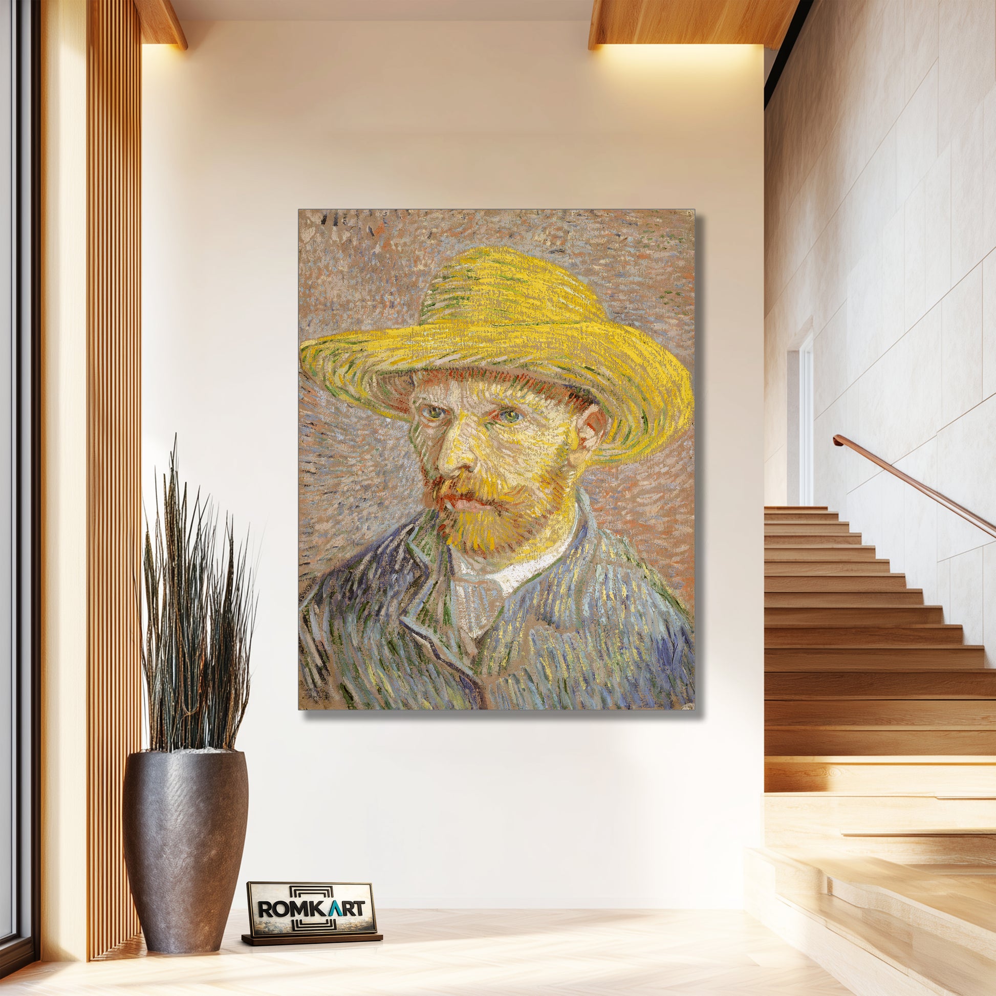Vincent Van Gogh Self Portrait With A Straw Hat 1887 – Reproduction