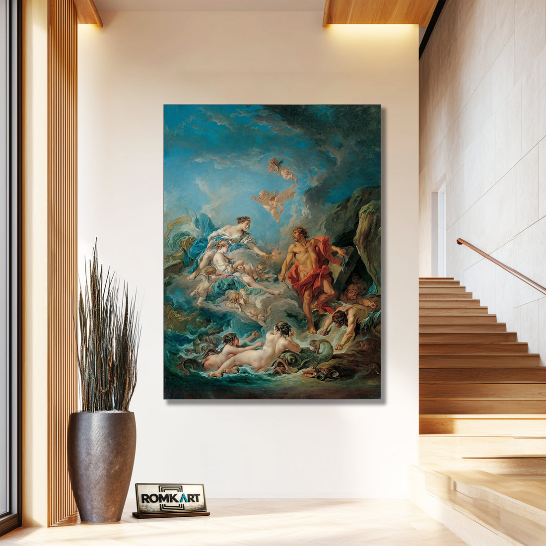 Francois Boucher Juno Asking Aeolus To Release The Winds – Reproduction