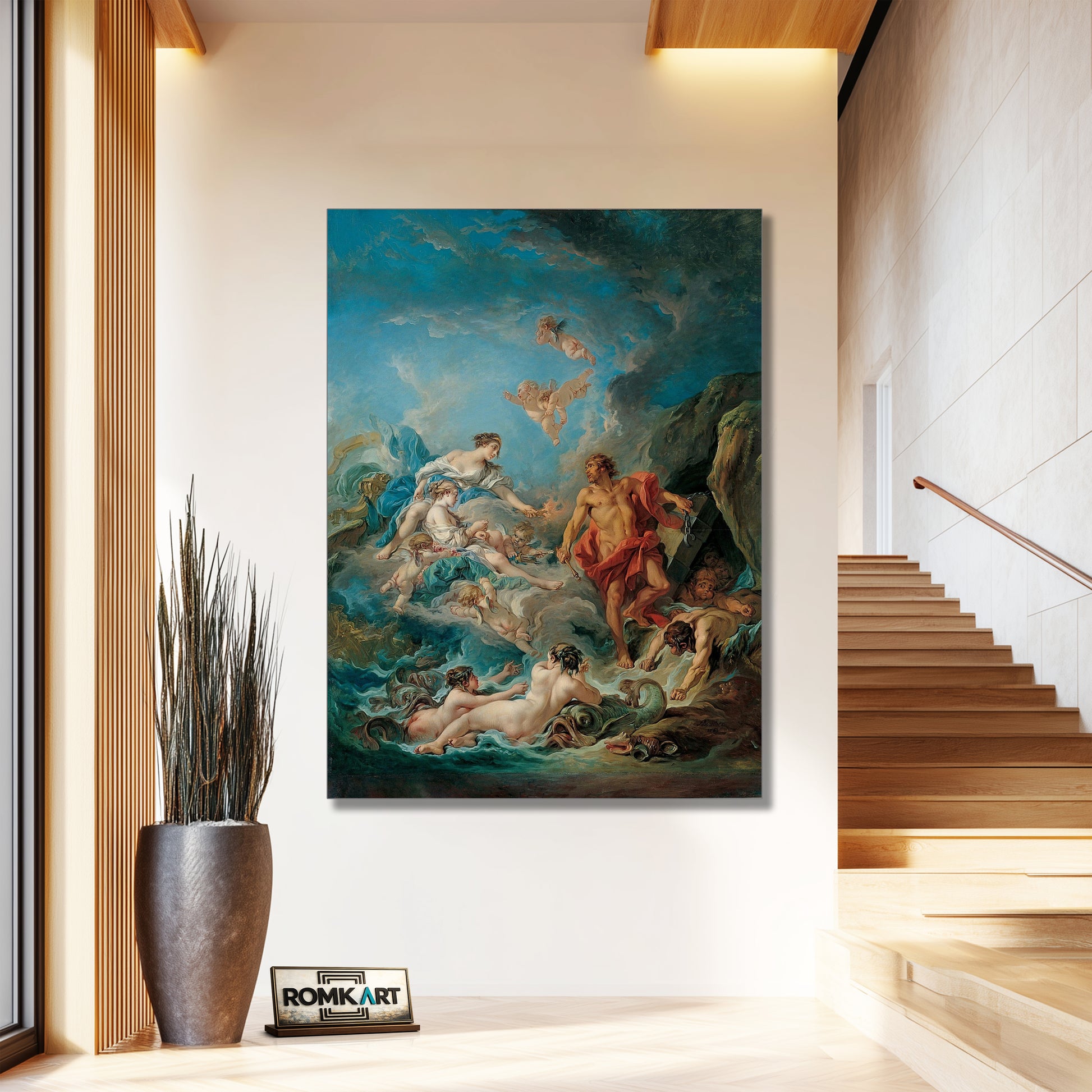 Francois Boucher Juno Asking Aeolus To Release The Winds – Reproduction