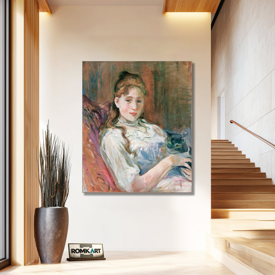 Berthe Morisot A Young Girl With Cat 1892 – Reproduction