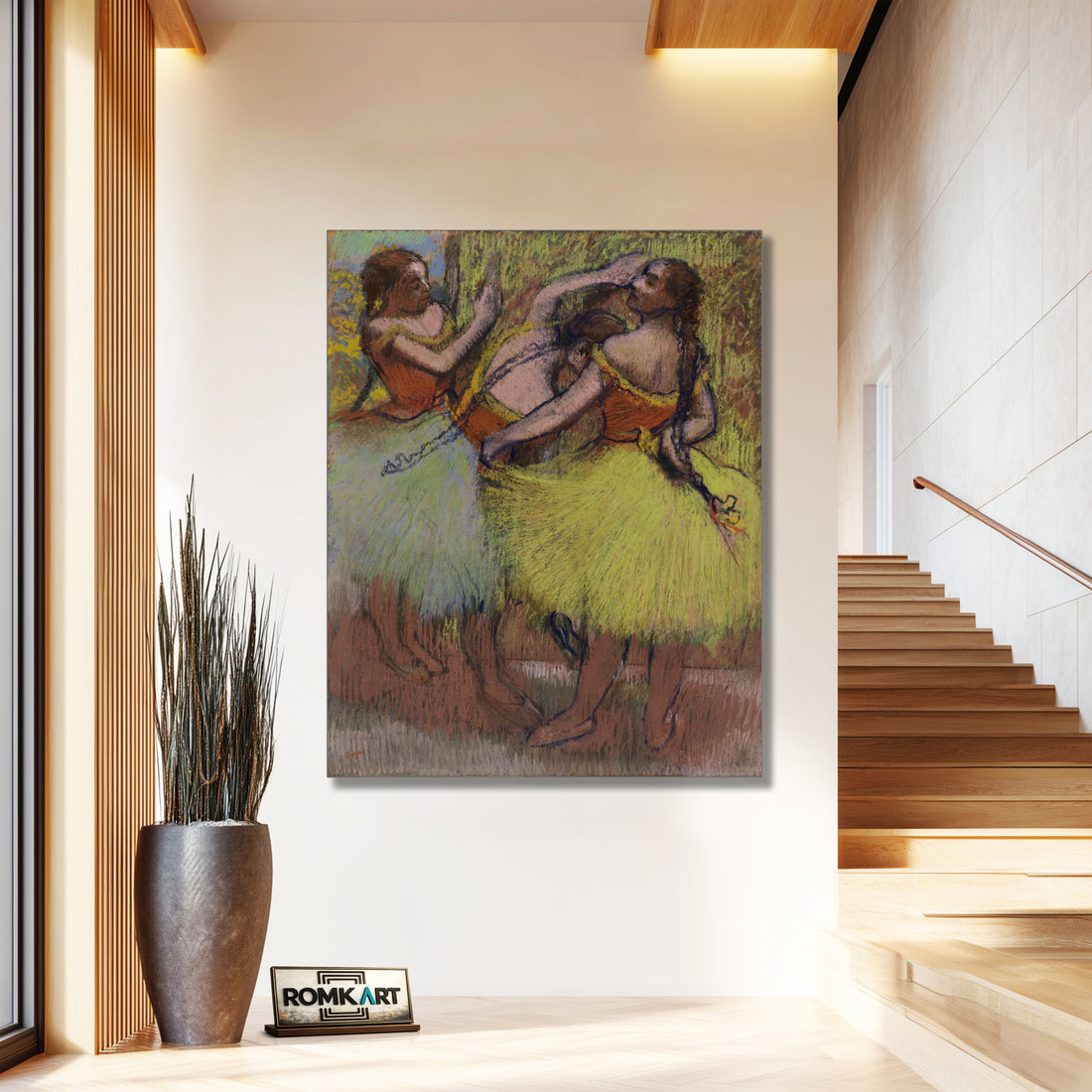 Edgar Degas Three Dancers With Hair In Braids – Reproduction