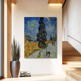 Vincent Van Gogh Country Road In Provence By Night 1890 – Reproduction