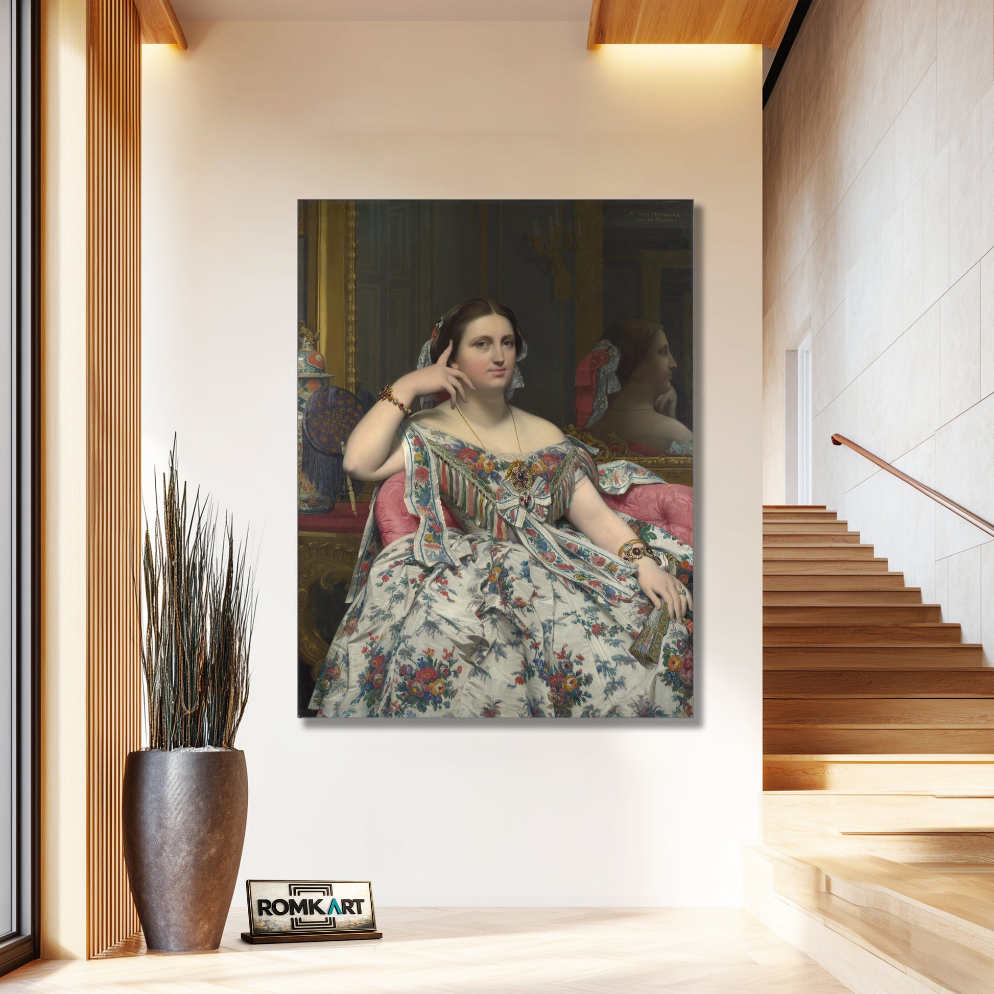 Jean Auguste Dominique Ingres Portrait Of Madame Moitessier 1856 – Reproduction
