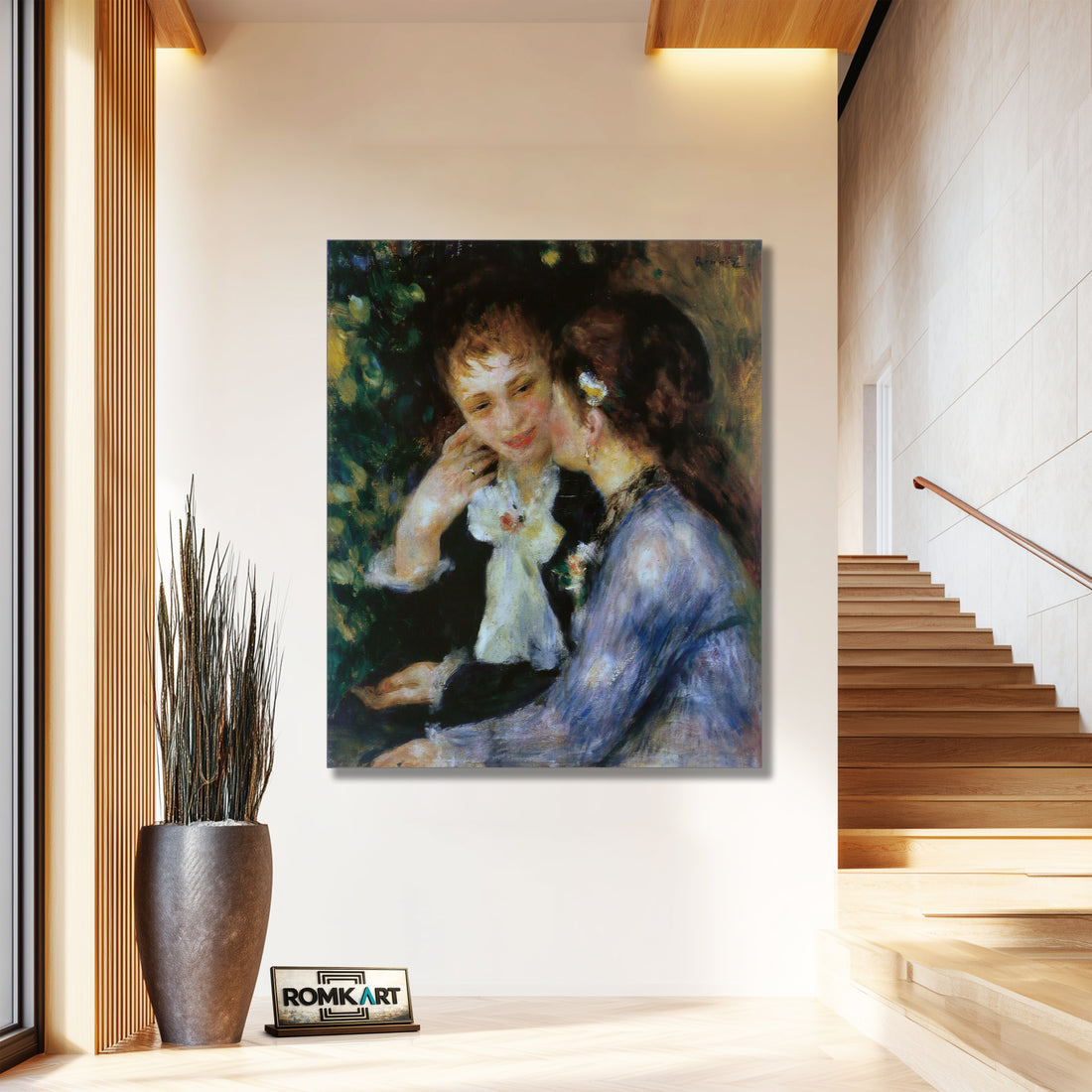 Pierre-auguste Renoir Young Women Talking Confidences – Reproduction