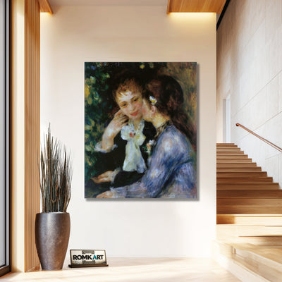 Pierre-auguste Renoir Young Women Talking Confidences – Reproduction