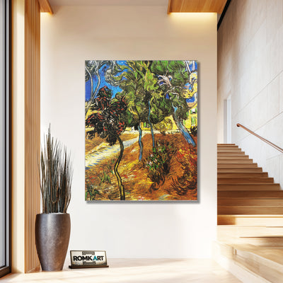 Vincent Van Gogh Trees In The Garden Of Saint Paul Hospital – Reproduction