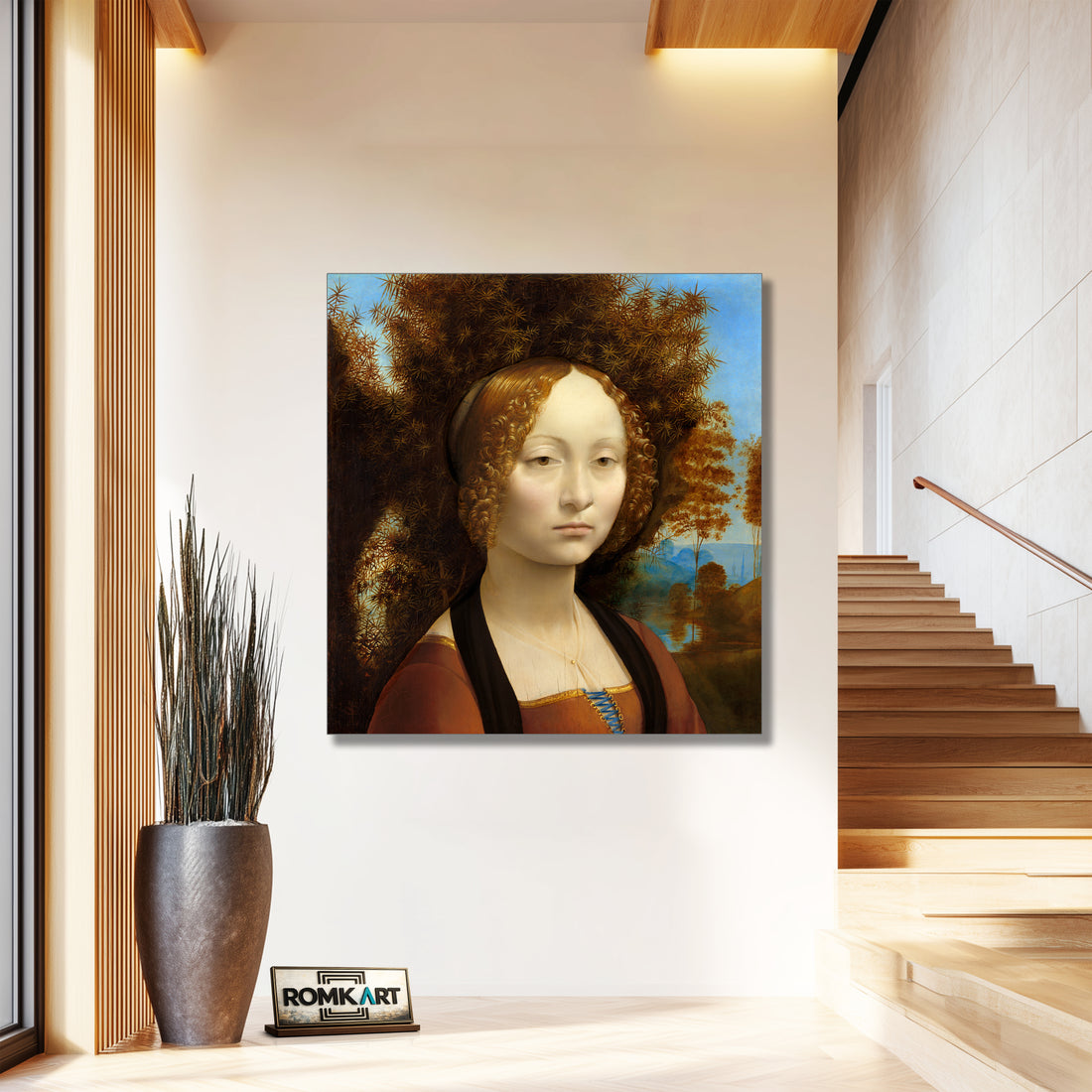 Leonardo Da Vinci Portrait Of Ginevra Benci 15th-century – Reproduction