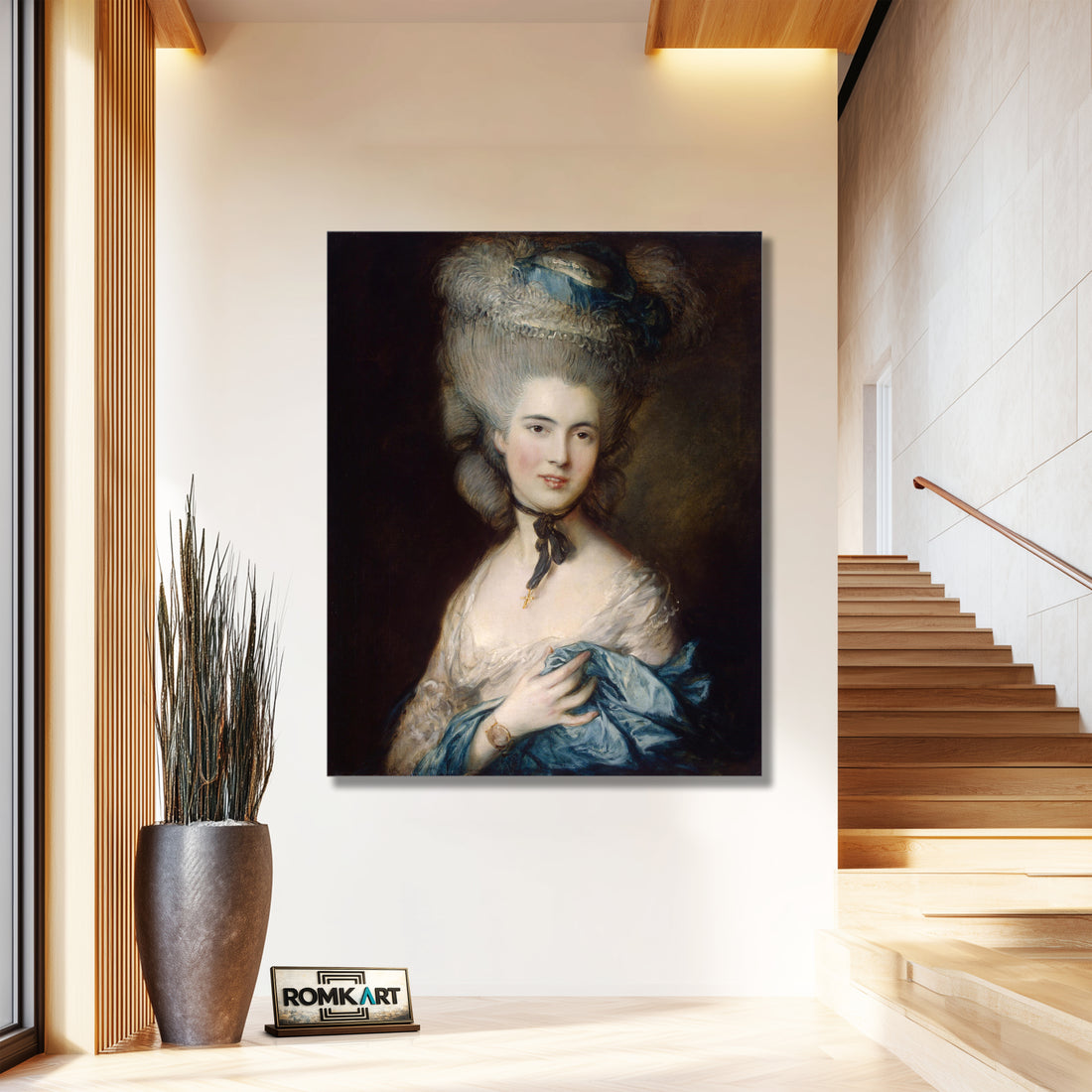 Thomas Gainsborough Portrait Of A Lady In Blue 1770 – Reproduction