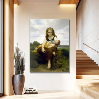 William Adolphe Bouguereau The Elder Sister 1869 – Reproduction