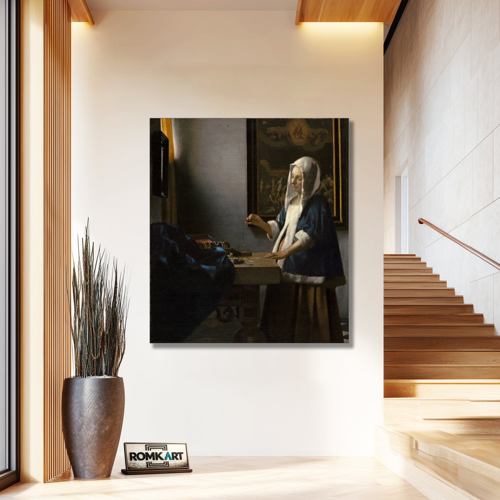 Johannes Vermeer Woman Holding A Balance 1664 – Reproduction