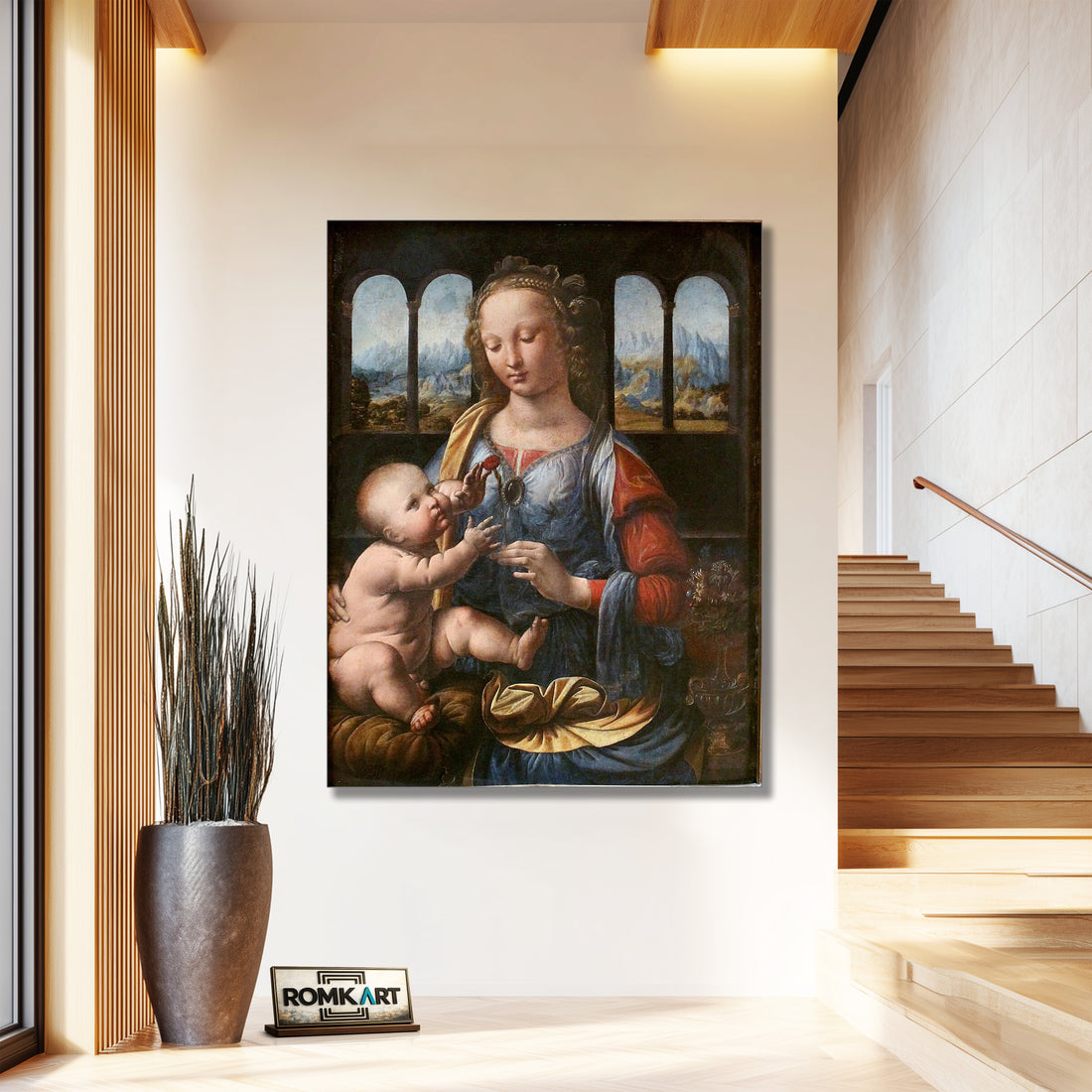 Leonardo Da Vinci Madonna Of The Carnation Alte Pinakothek – Reproduction