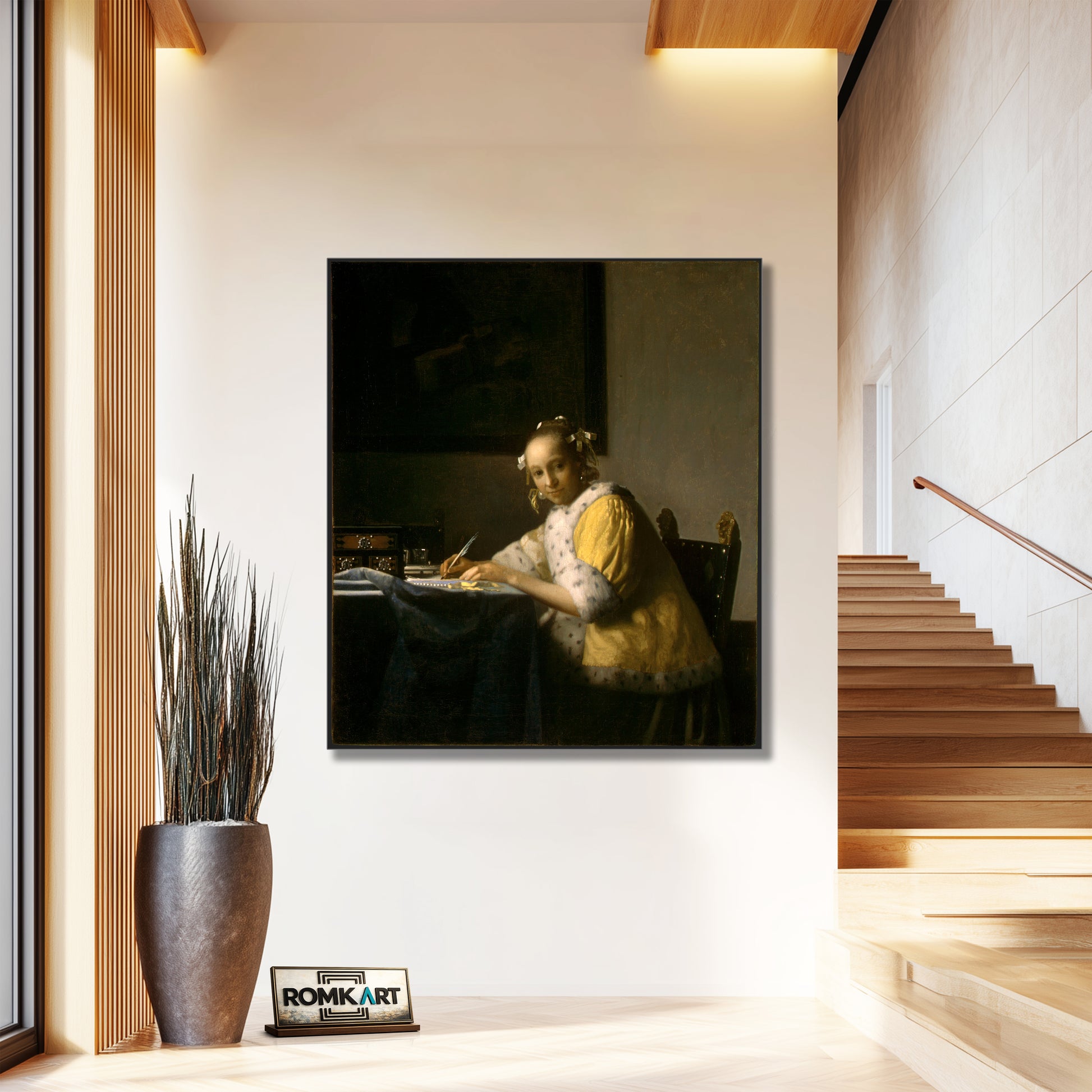 Johannes Vermeer A Lady Writing A Letter 1665-1666 – Reproduction