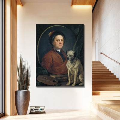 William Hogarth The Painter And His Pug 1745 – Reproduction