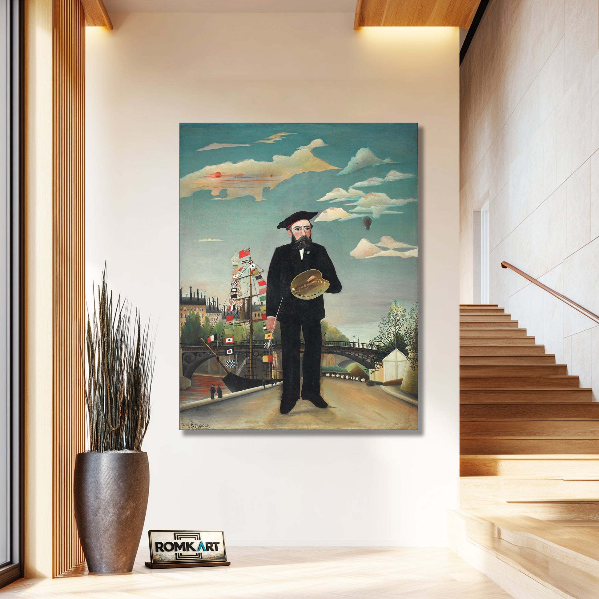Henri Rousseau Self-portrait From L'ile Saint Louis – Reproduction