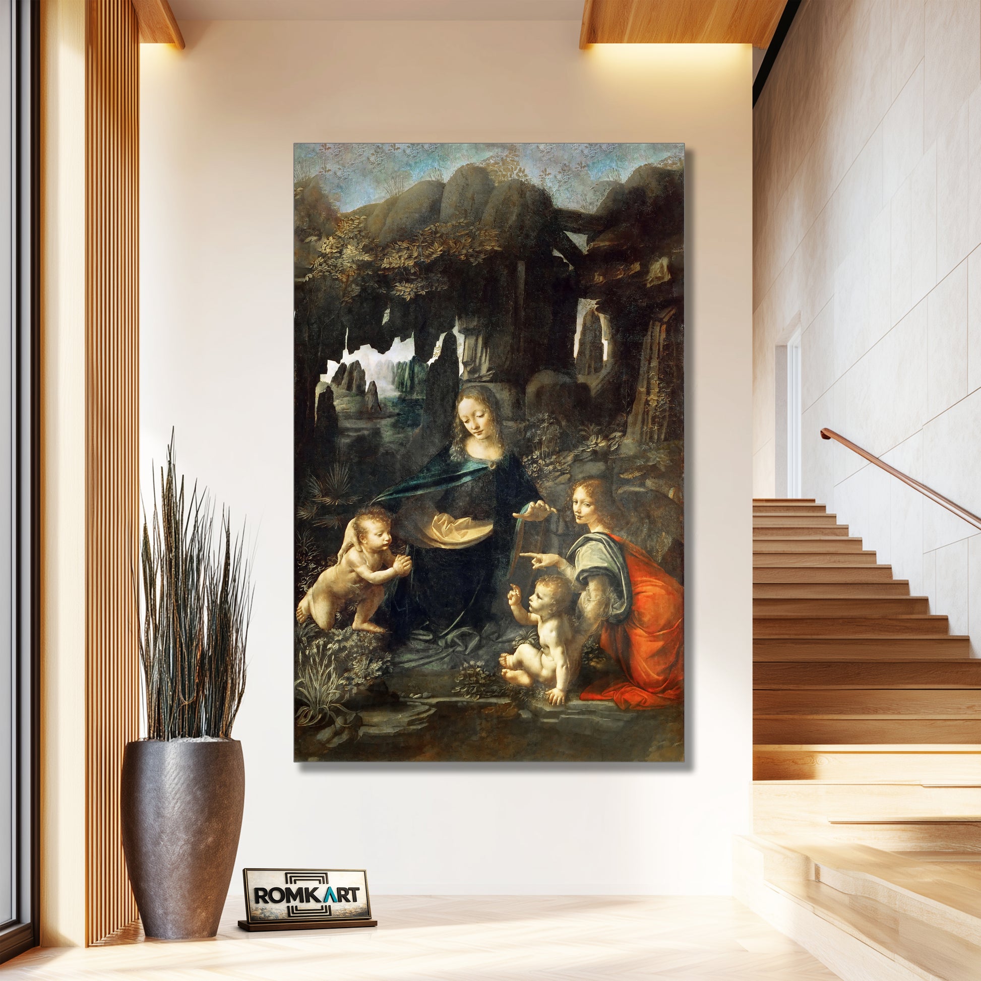 Leonardo Da Vinci The Virgin Of The Rocks 1483 - 1486 Louvre – Reproduction