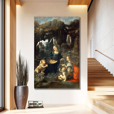 Leonardo Da Vinci The Virgin Of The Rocks 1483 - 1486 Louvre – Reproduction