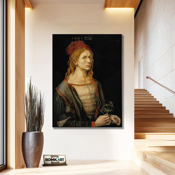 Albrecht Durer Portrait Of The Artist Holding A Thistle 1493 – Reproduction