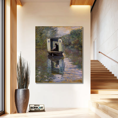 Claude Monet The Studio Boat Le Bateau-atelier 1876 – Reproduction