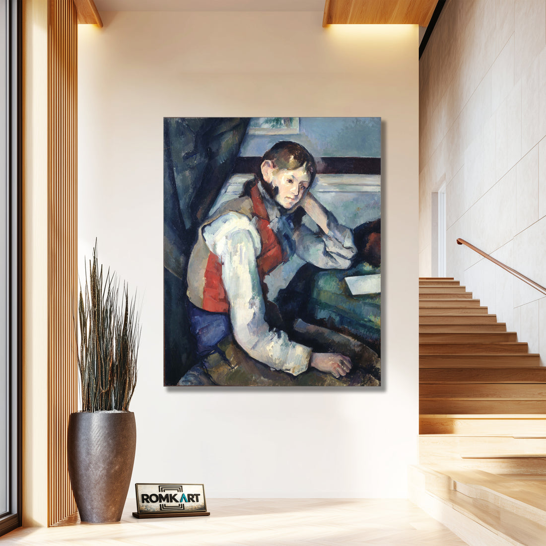 Paul Cezanne The Boy In The Red Vest 1888-1890 – Reproduction