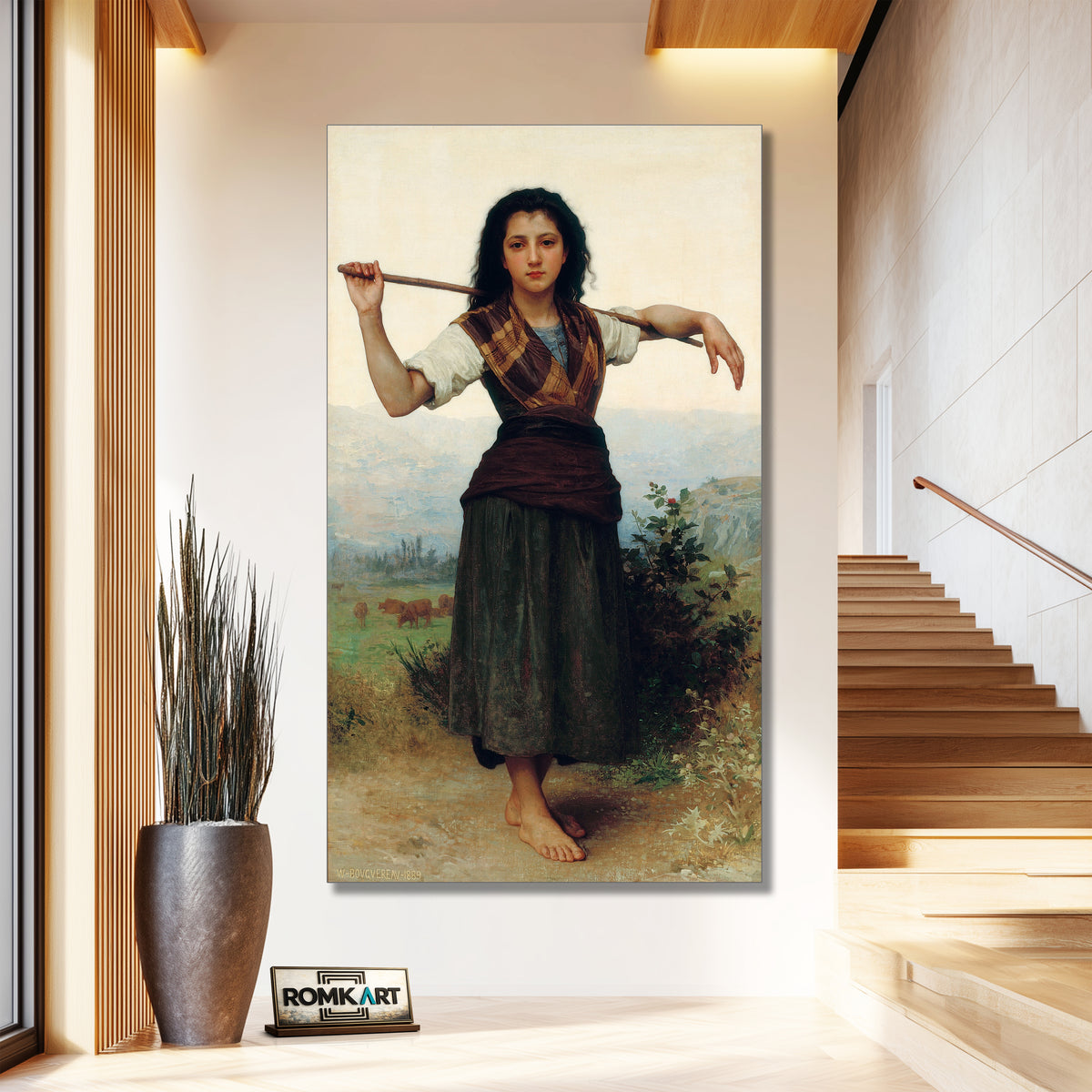 William Adolphe Bouguereau The Shepherdess 1889 – Reproduction