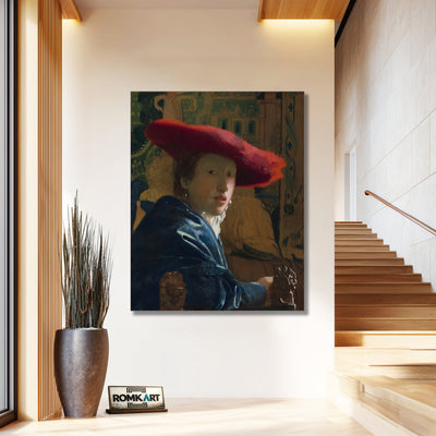Johannes Vermeer Girl With A Red Hat 1665-1667 – Reproduction