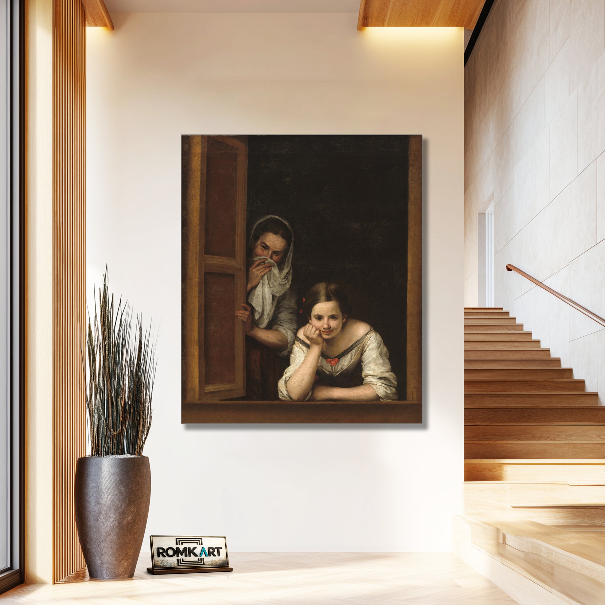 Bartolom Esteban Murillo Two Women At A Window 1665-1675 – Reproduction