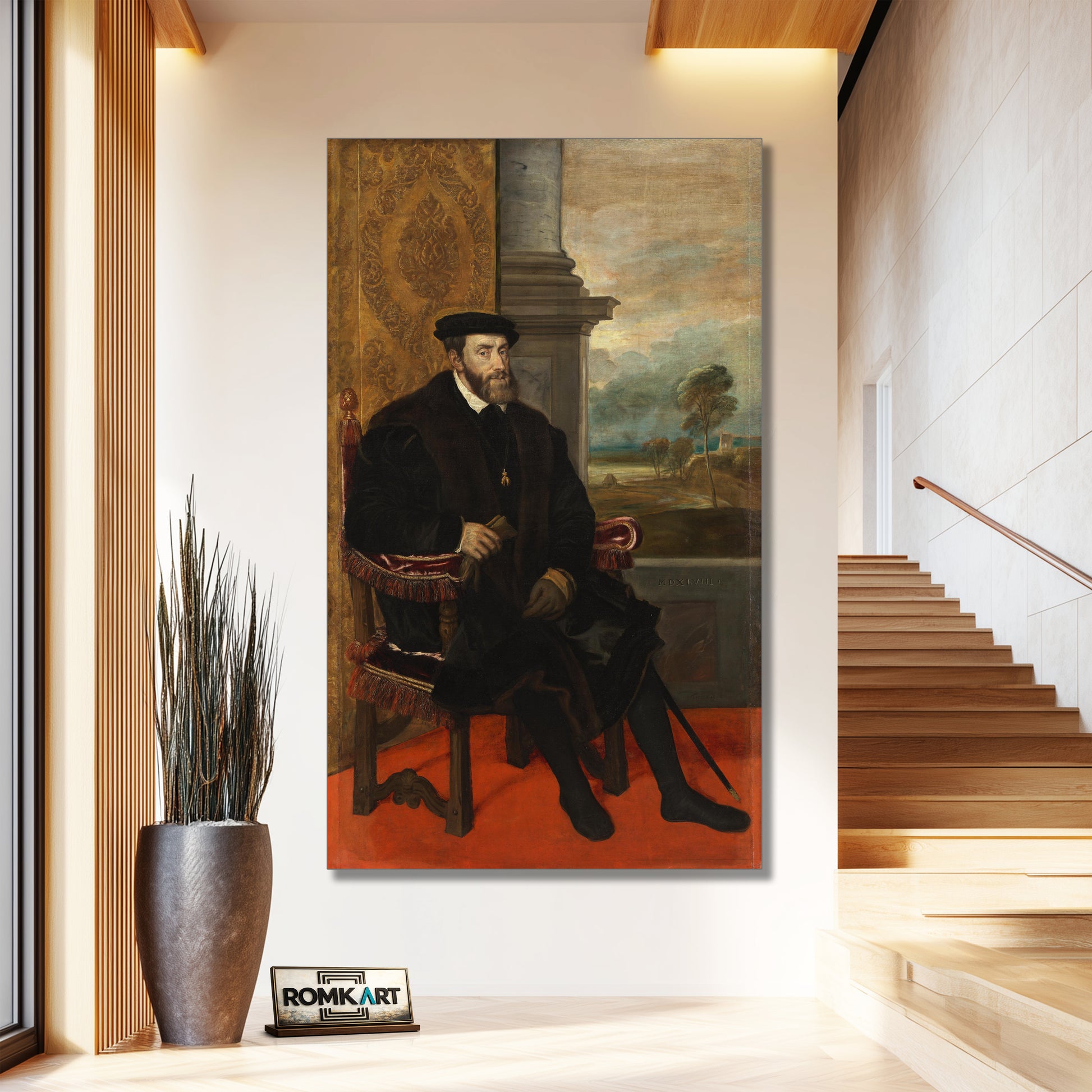 Titian Portrait Of Charles V 1548 Alte Pinakothek – Reproduction