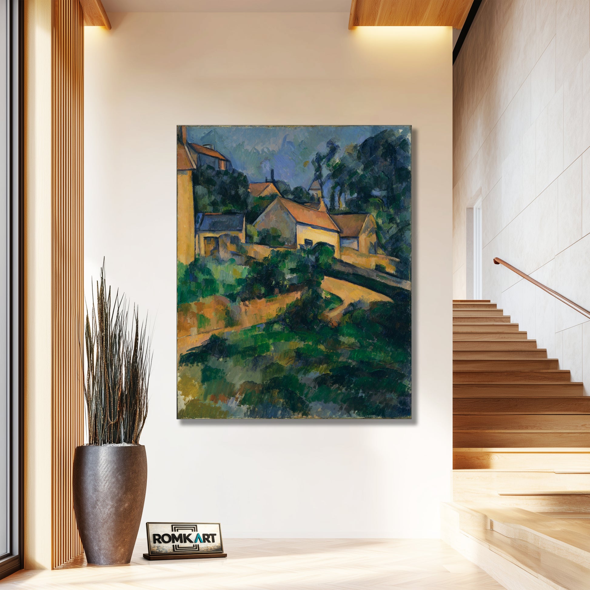 Paul Cezanne Turning Road At Montgeroult 1898 – Reproduction