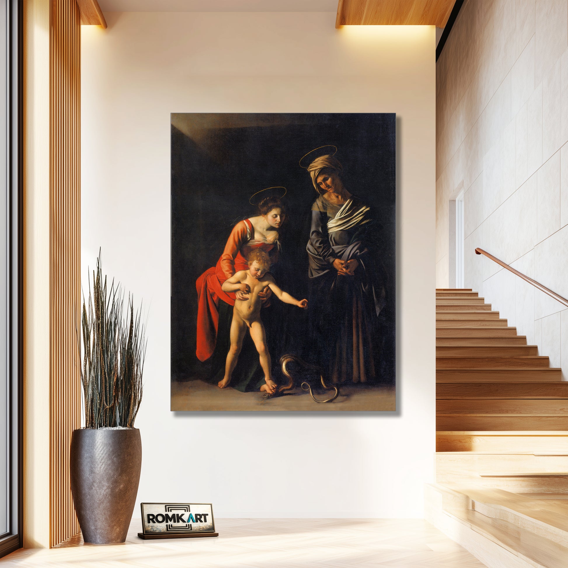 Caravaggio Madonna And Child With St Anne 1605-1606 – Reproduction