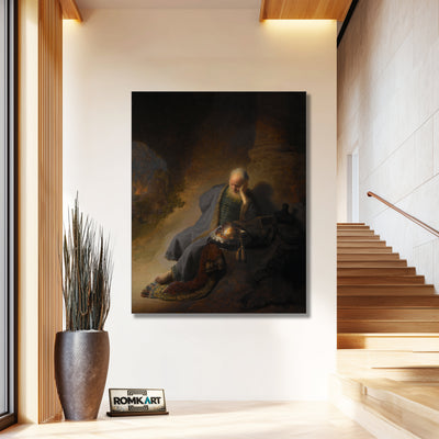 Rembrandt Jeremiah Lamenting The Destruction Of Jerusalem 1630 – Reproduction