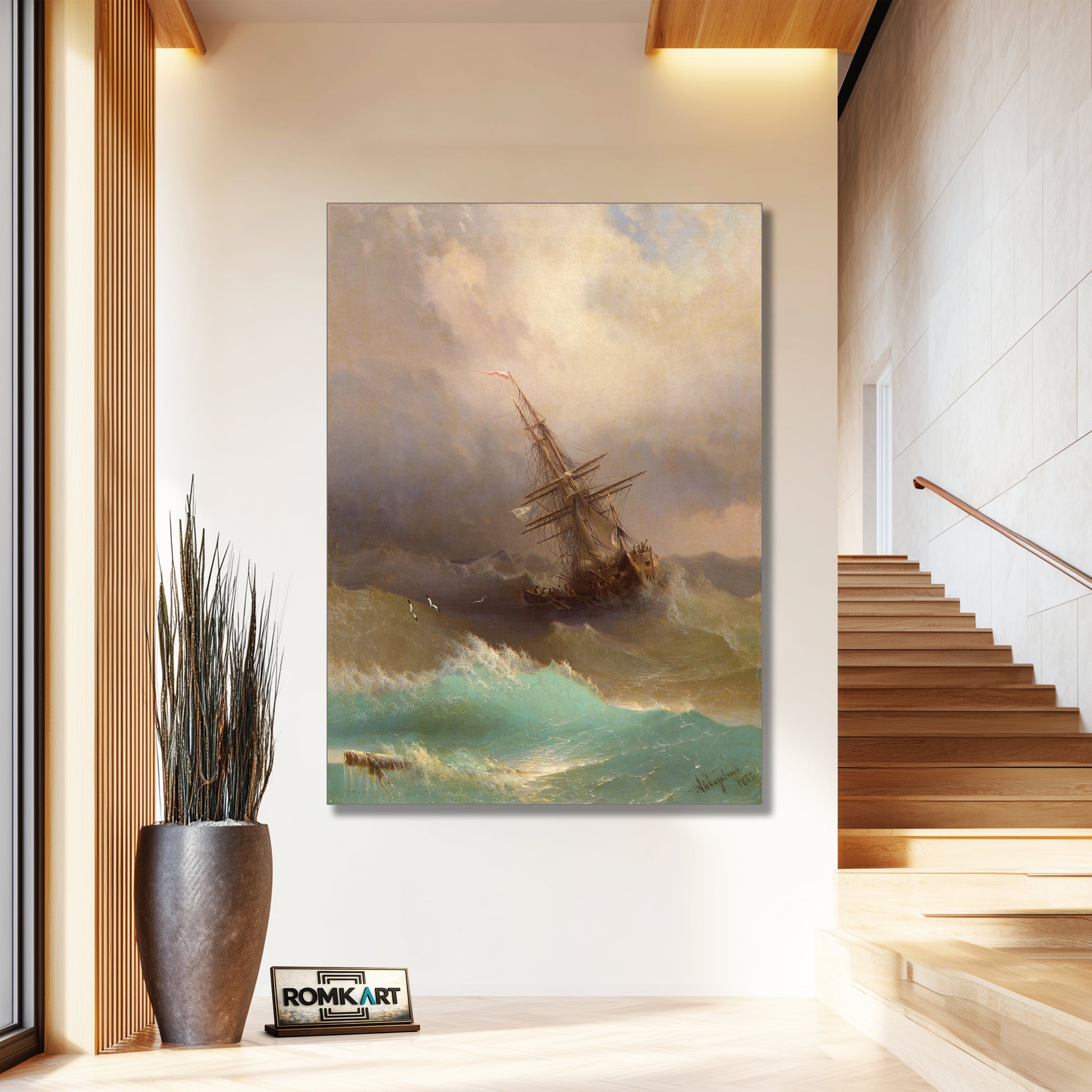 Ivan Aivazovsky Ship In The Stormy Sea 1887 – Reproduction