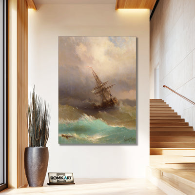 Ivan Aivazovsky Ship In The Stormy Sea 1887 – Reproduction