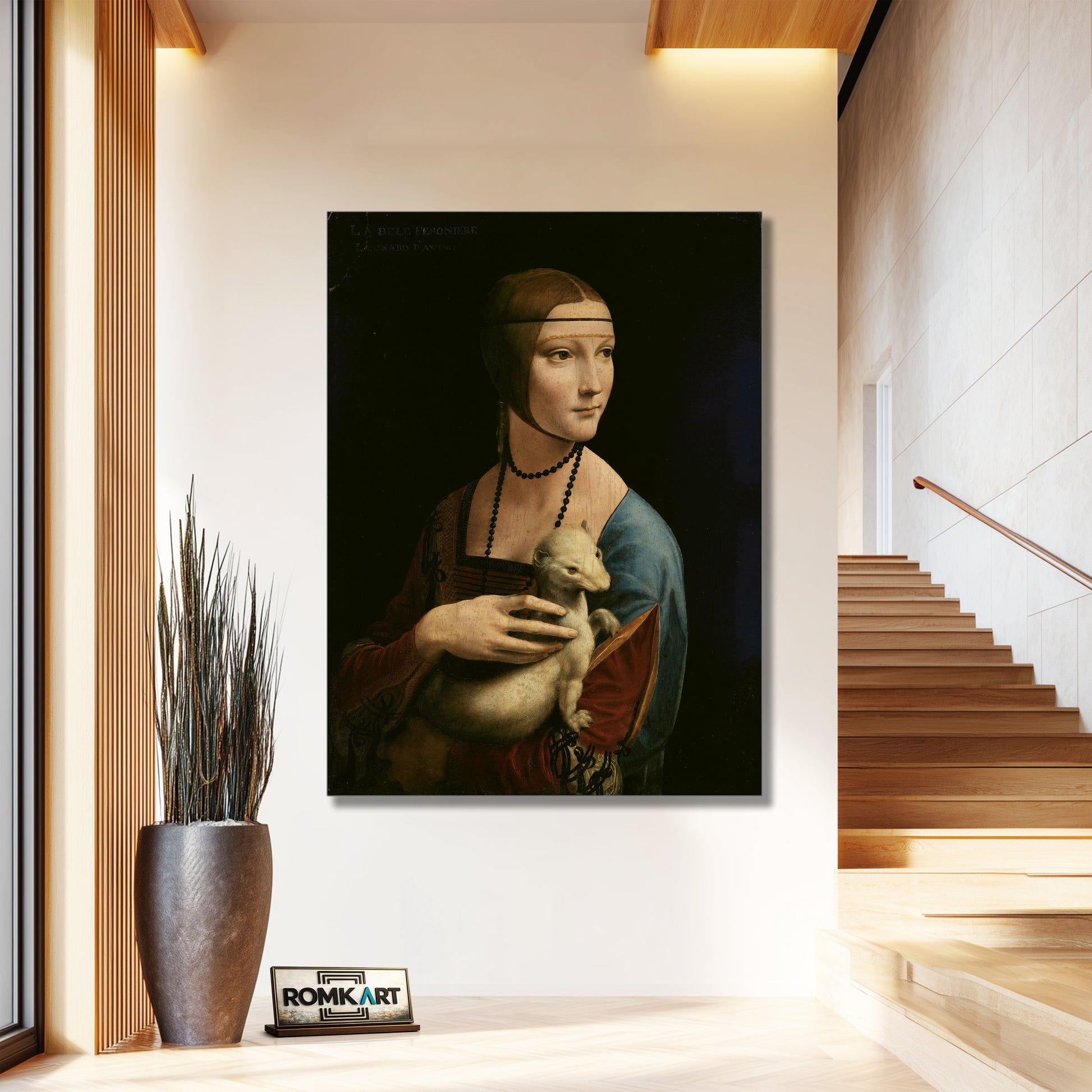 Leonardo Da Vinci Lady With An Ermine 1490 Or Portrait Of Cecilia Gallerani – Reproduction