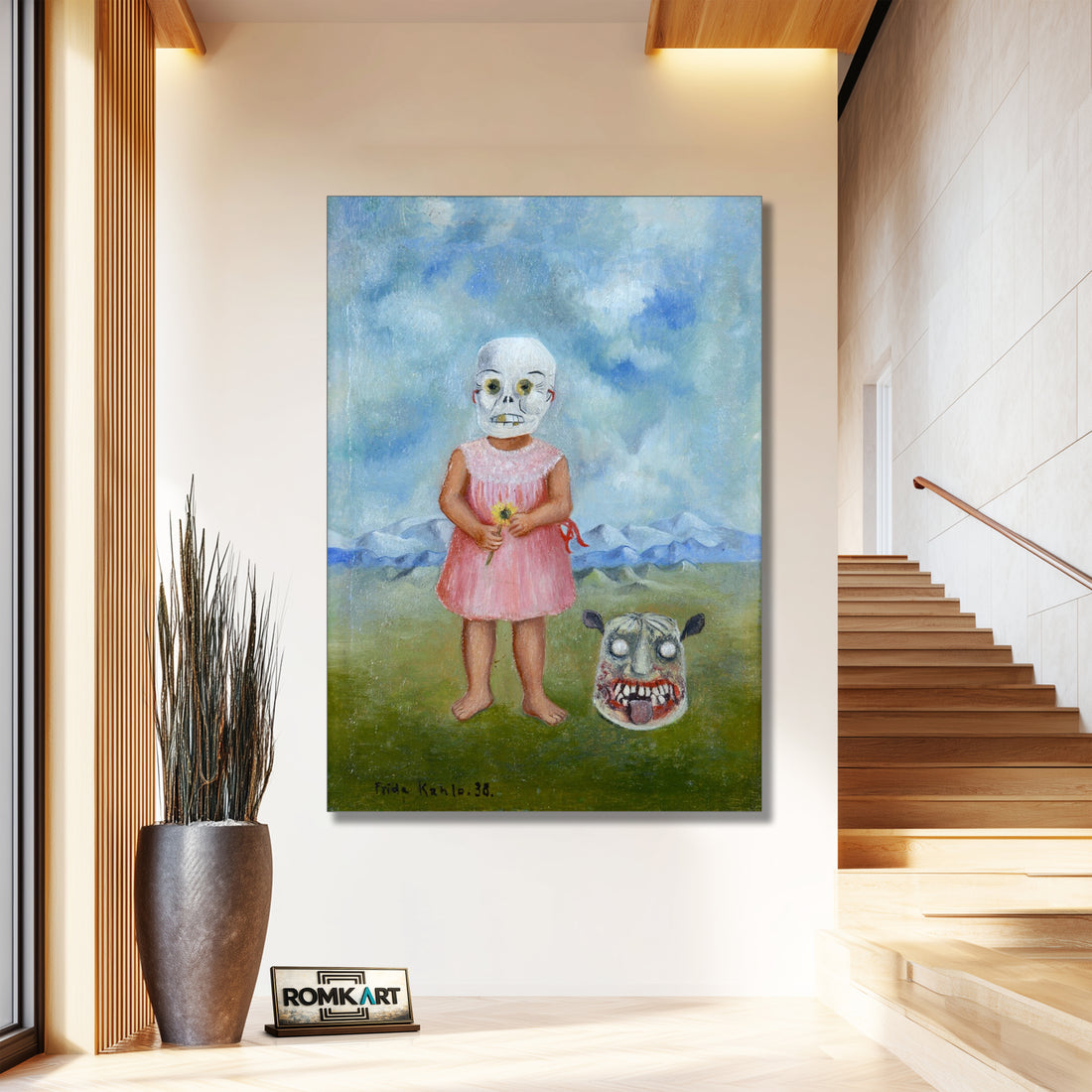 Frida Kahlo Girl With Death Mask 1938 – Reproduction