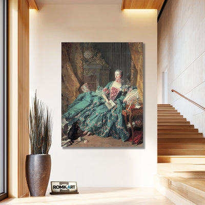 Francois Boucher Portrait Of The Marquise De Pompadour 1756 – Reproduction
